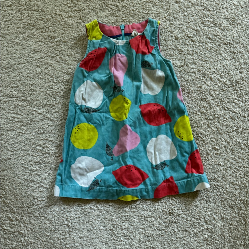 Boden Sleeveless Dress with Fruit Motif